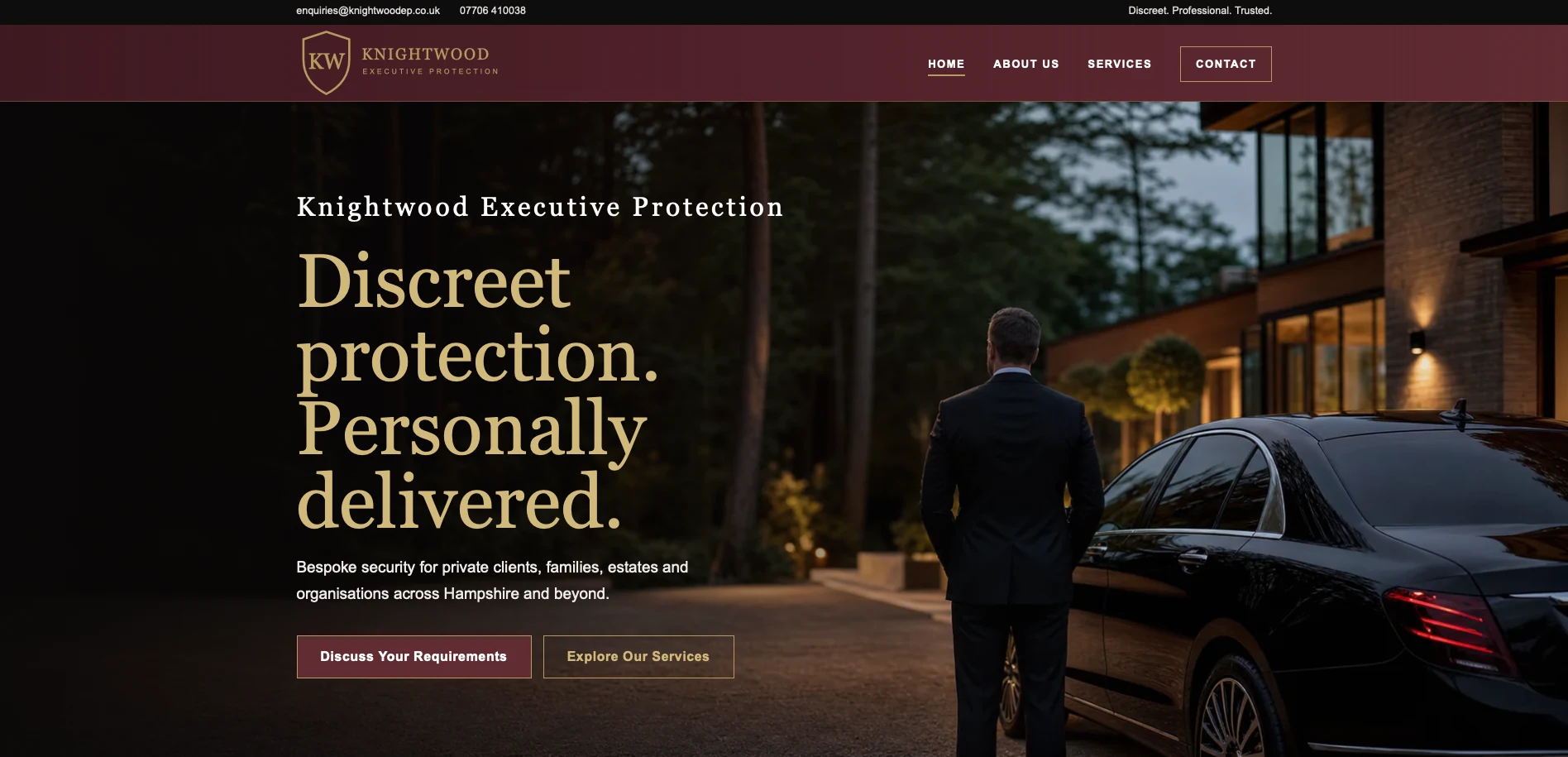 Knightwood Executive Protection website