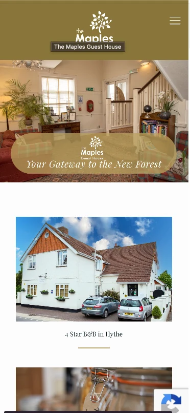 Maples Guest House mobile website