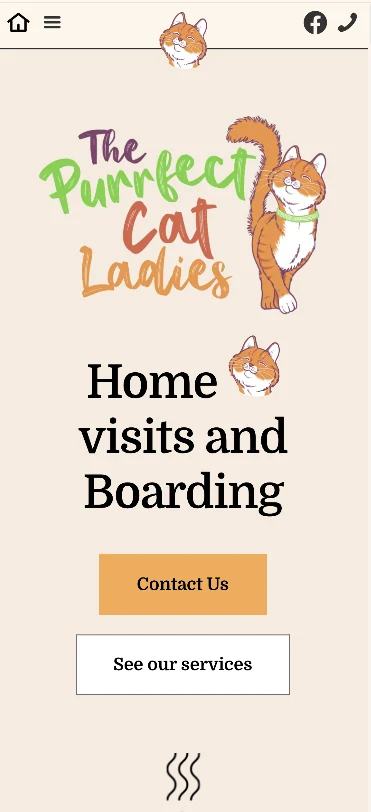 Purrfect Cat Ladies mobile website
